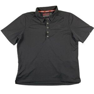 Novara Cycling Short Sleeve Polo Snap Shirt Men’s XL Black Front/Back Pockets